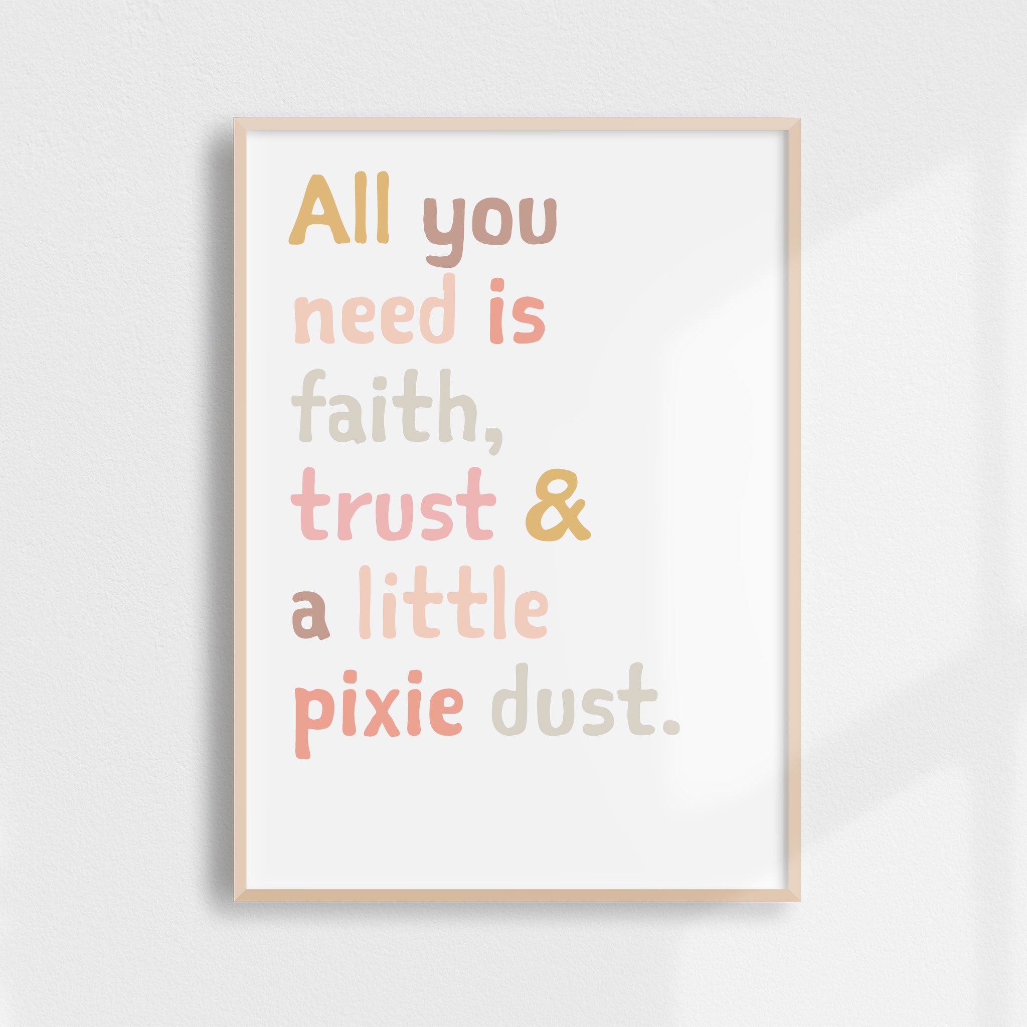 Printable Pixie Dust Quote Print In Pastel Printspace