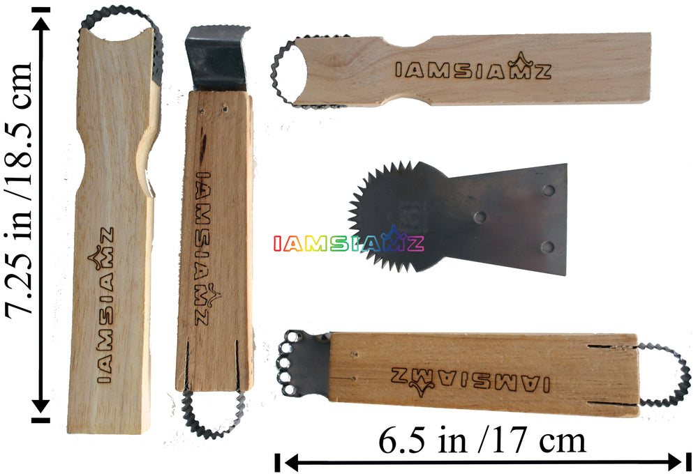 WOOD COCONUT SHREDDER SCRAPER GRATER BLADE KNIFE THAI Cooking Make Coconut  Milk