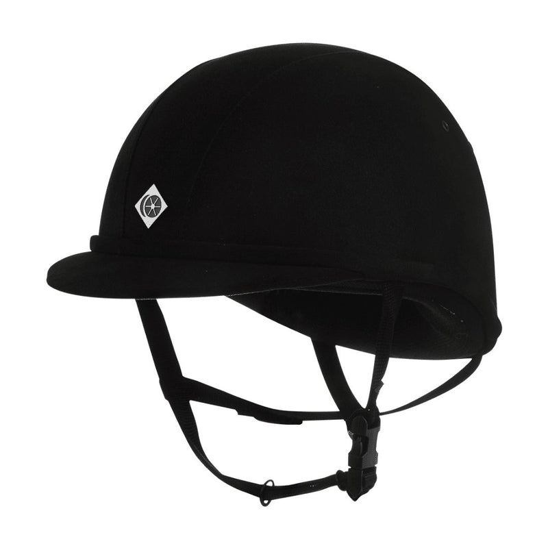 Charles Owen Ayr8 Leather Look Plus Riding Helmet in Black