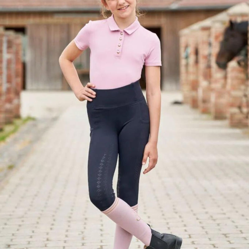 Covalliero Softshell Riding Leggings Full Grip Coldana Kids Navy -   webstore