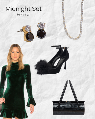 2022 holiday dress outfit inspiration with hypoallergenic titanium jewelry