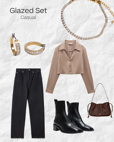 2022 holiday casual outfit inspiration with titanium jewelry