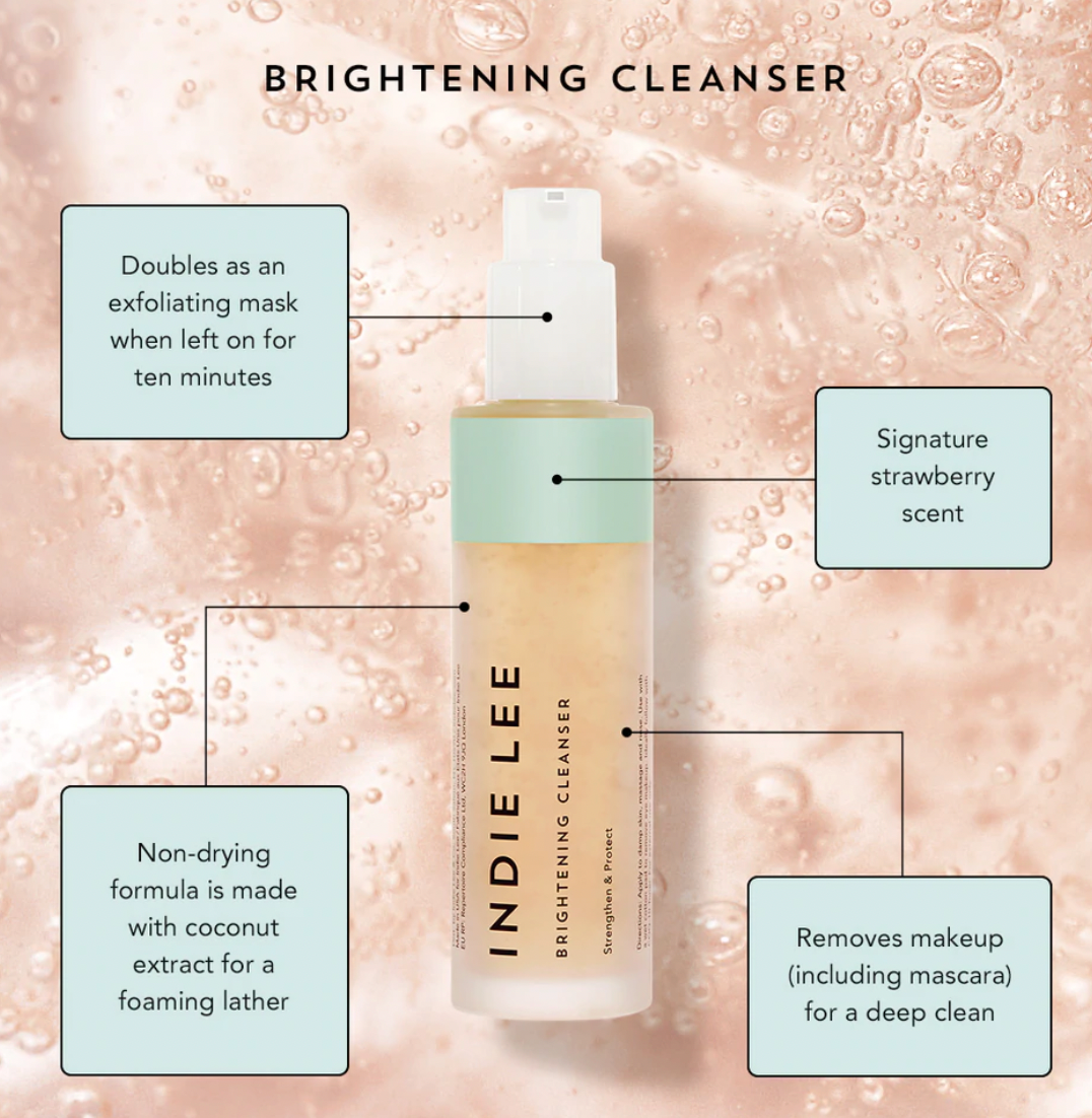 brightening facial cleanse, clean beauty skincare brand 