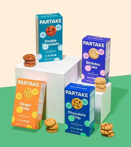 partake foods, gluten free, vegan and allergy friendly best selling cookies