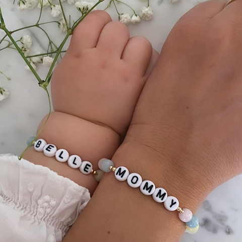 mommy and me matching customized bracelets perfect gift for mothers day