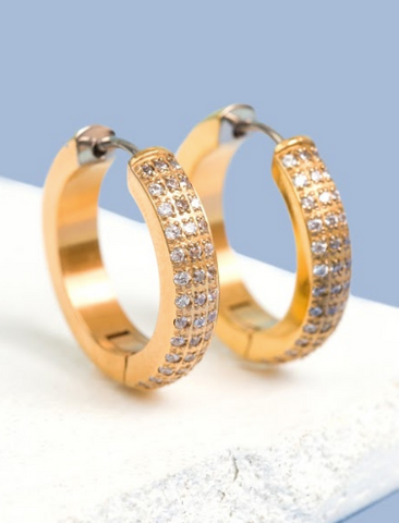 gold and crystal hypoallergenic bridal jewelry