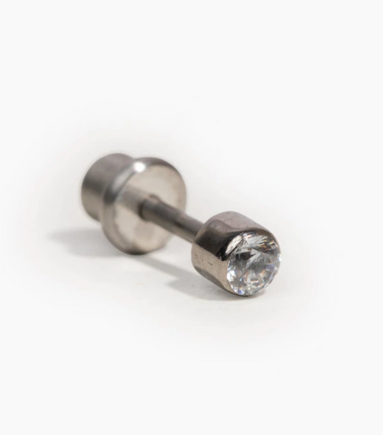 hypoallergenic crystal stud earrings with titanium screw backs