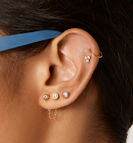 hypoallergenic studs ear stack