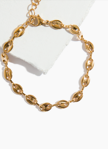 stainless steel gold hypoallergenic bracelet for men, gold jewelry for men