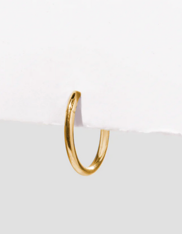thin gold titanium hoop earrings 