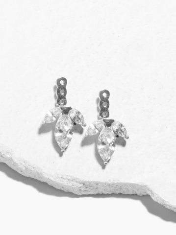 three stone marquise cut drop earring jackets for sensitive skin