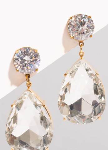 hypoallergenic bridal drop crystal statement earrings