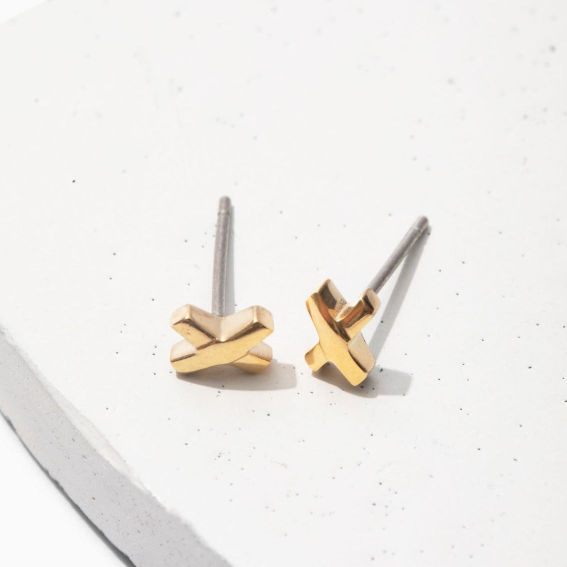 Tini Lux Hypoallergenic Titanium X Studs