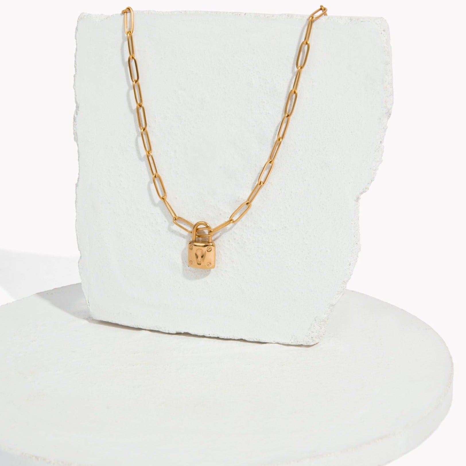 tiffany lock necklace gold