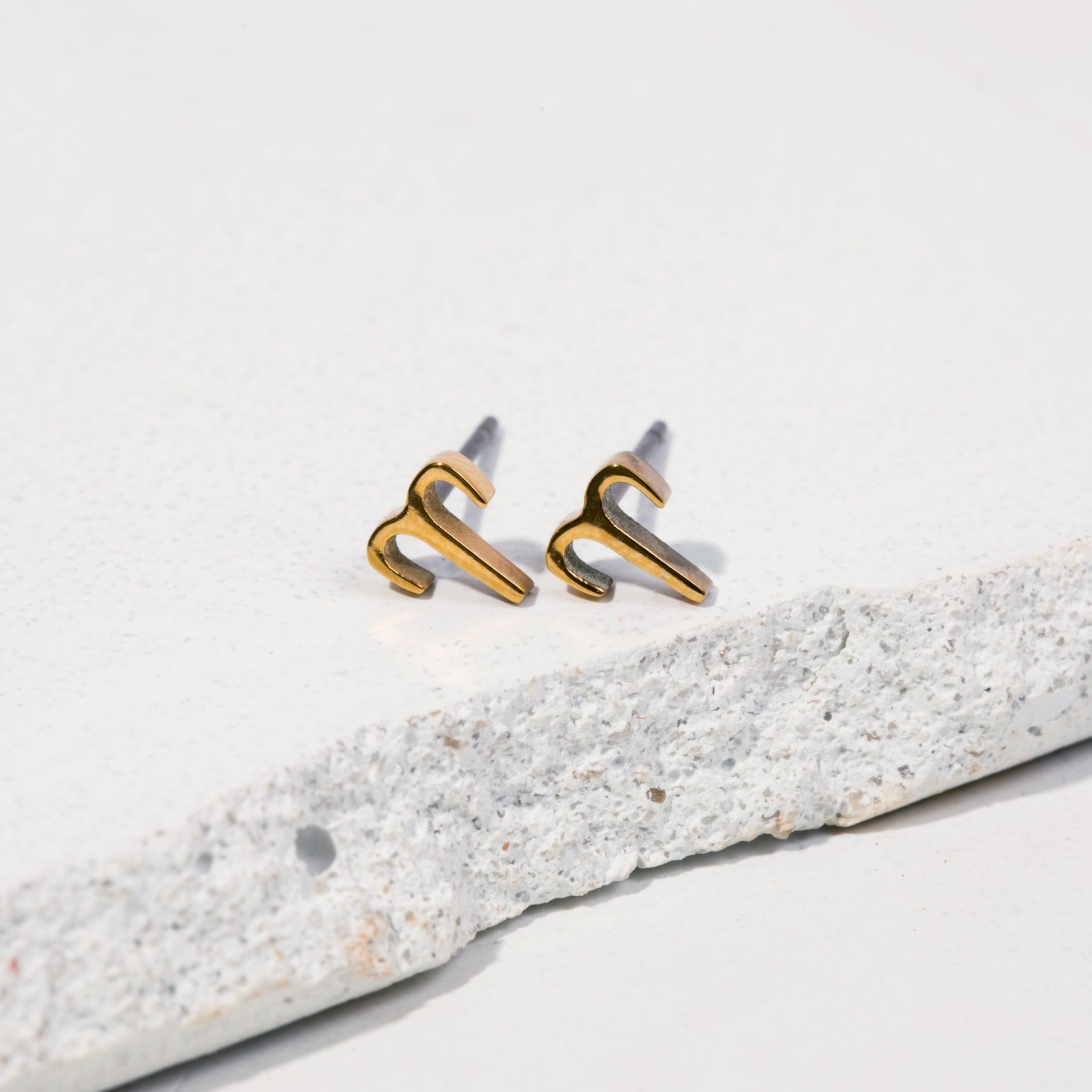 Tini Lux Hypoallergenic Titanium Zodiac Aries Studs