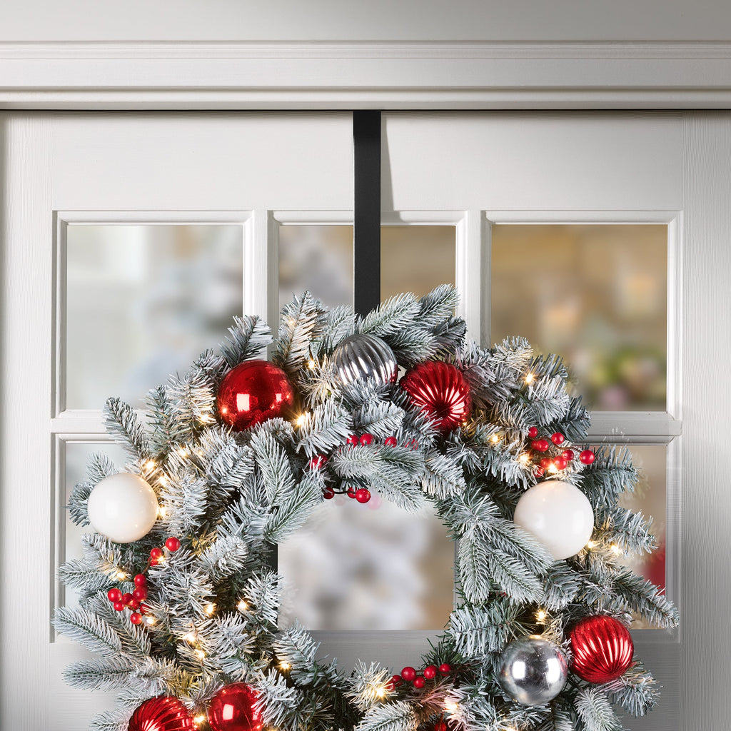 18-Inch Scrollwork Wreath Hanger- Black – Haute Decor