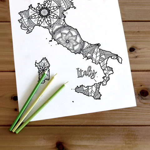 italy coloring page