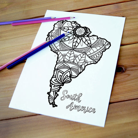 South America coloring page