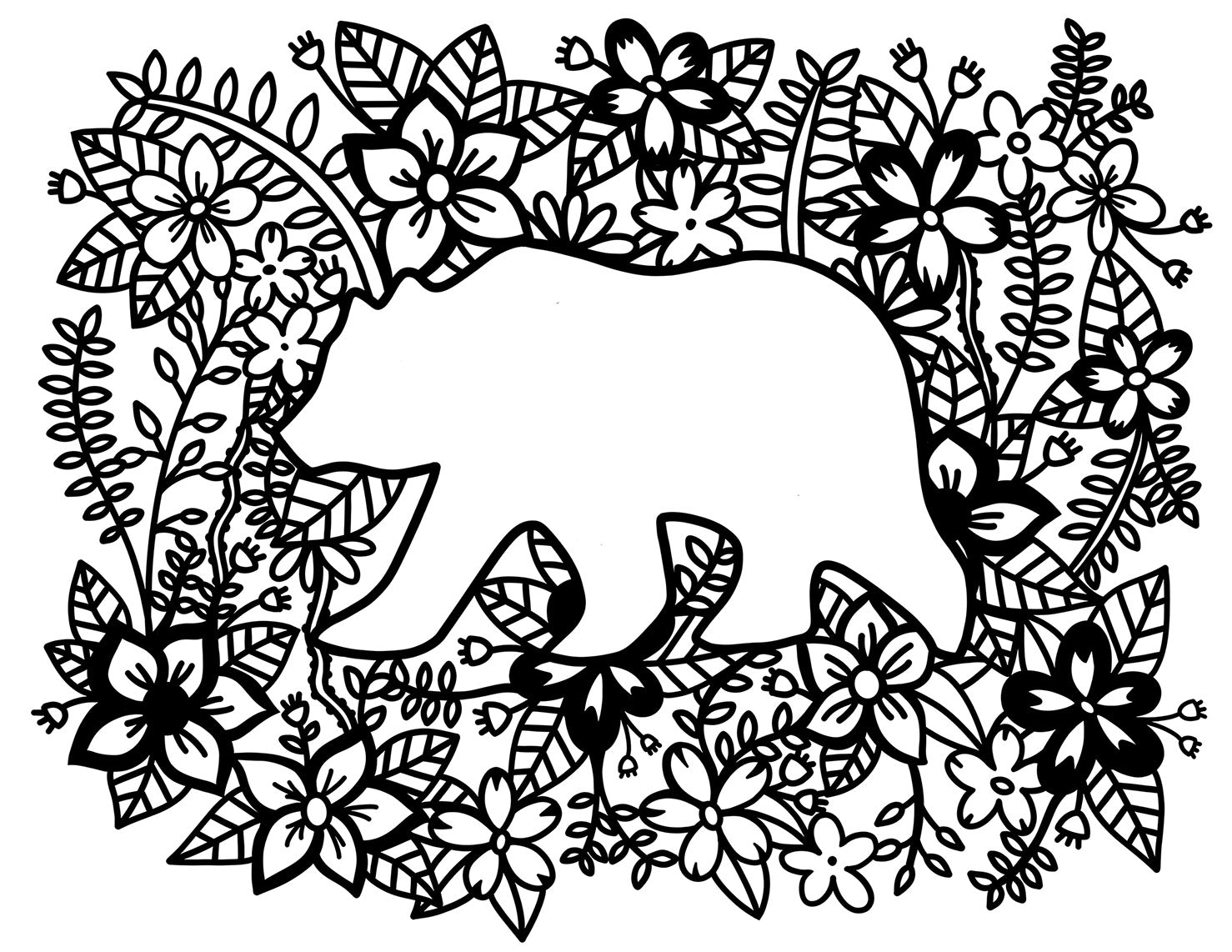 420  Bear Coloring Pages Adults  Free