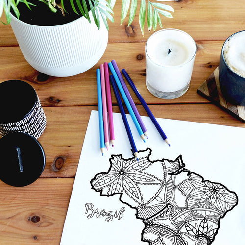 brazil map coloring page