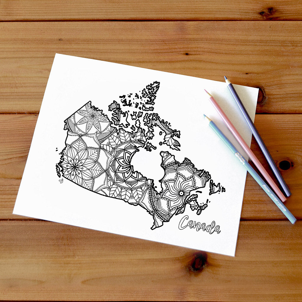 canadian art coloring pages