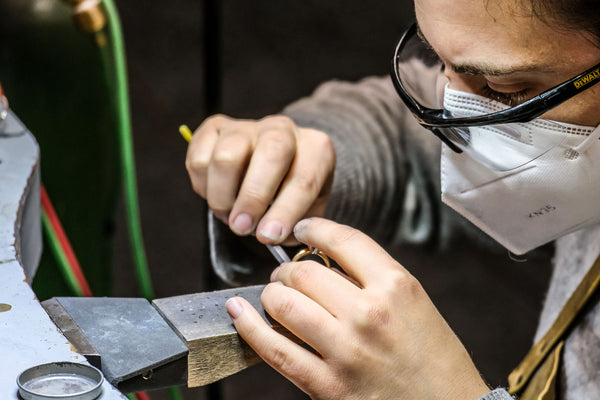 Alex working on a ring