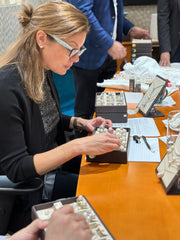 Kelly Glennon reviews jewelry with Independent Jewelers Organization