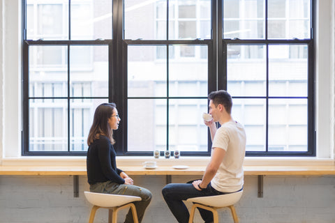 Couple on first date