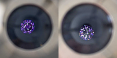 Poorly cut diamond in proportion scope