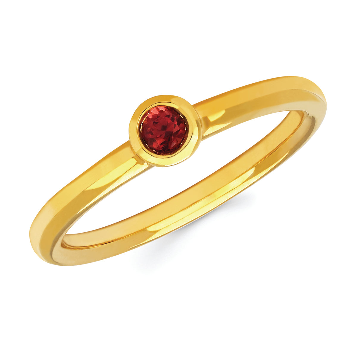 Garnet Bezel Set Ring – Jewelry Creations Inc