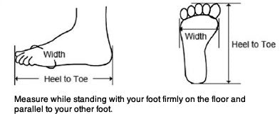 hoe size chart