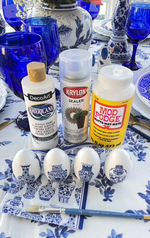 Decoupage eggs