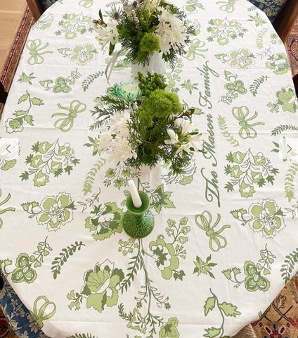 Lindas garden custom tablecloth by Diga Linda