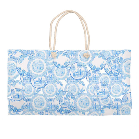 Transfer Ware Porcelain China Blue and white Travel bag