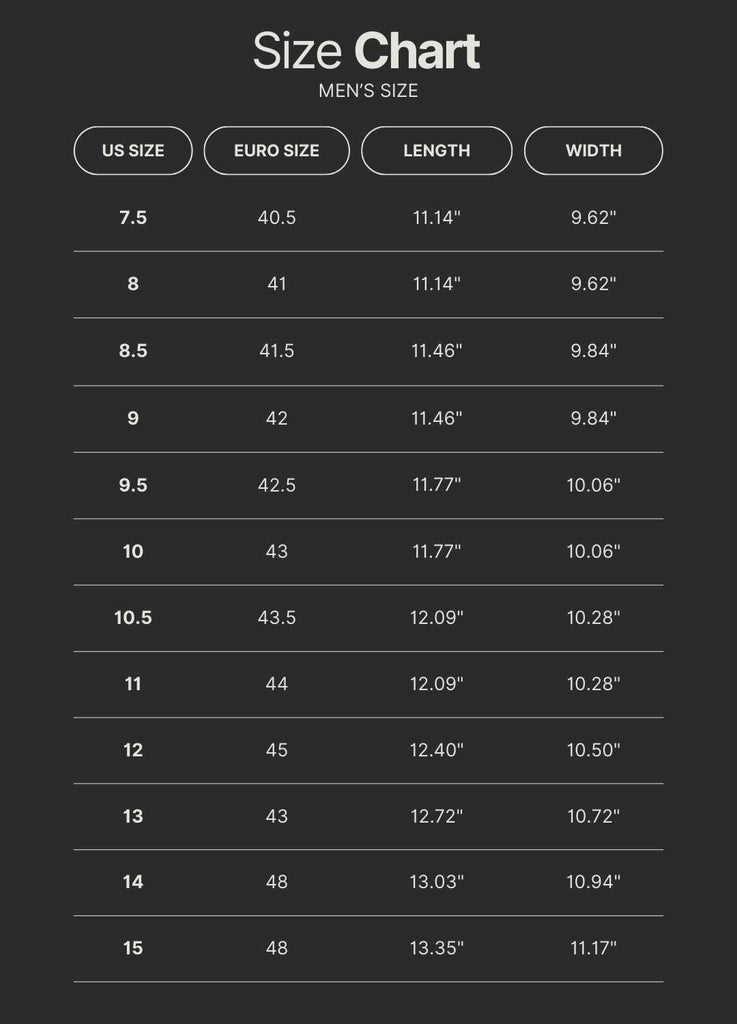 chadwick size chart