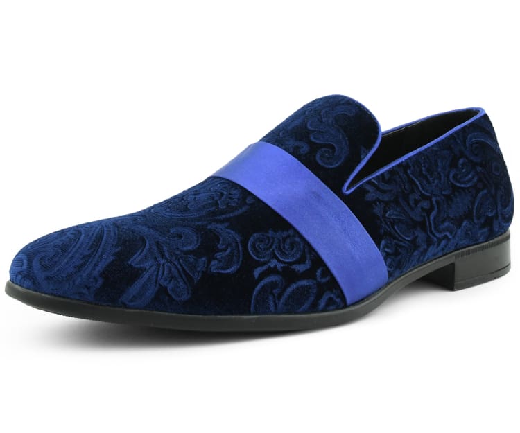 purple velvet loafers