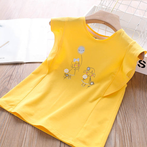 Toddler Girls Soft Cotton Yellow T-Shirt 5-6 / 9-10 years – JustBeSpecial
