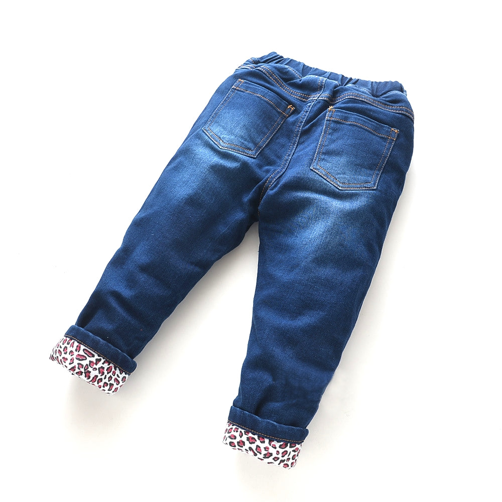 Toddler Girls Warm Winter Heart Design Jeans 9-10 / 11-12 years ...