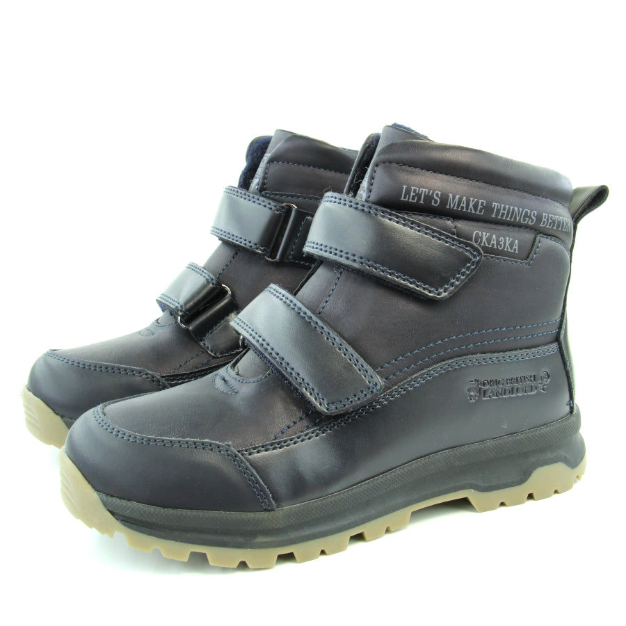 Youth Boys Winter Sheep Wool Dark Blue Boots Youth 4.5 - 5.5 ...