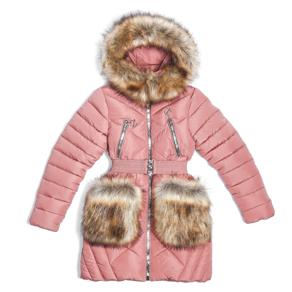 Youth Girls Warm Winter Dark Pink Jacket 12 - 13 years – JustBeSpecial