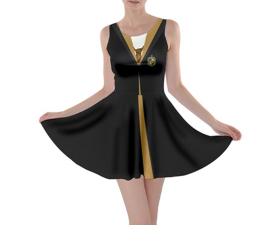 Hufflepuff Harry Potter Inspired Skater Dress – Kawaiian Pizza Apparel