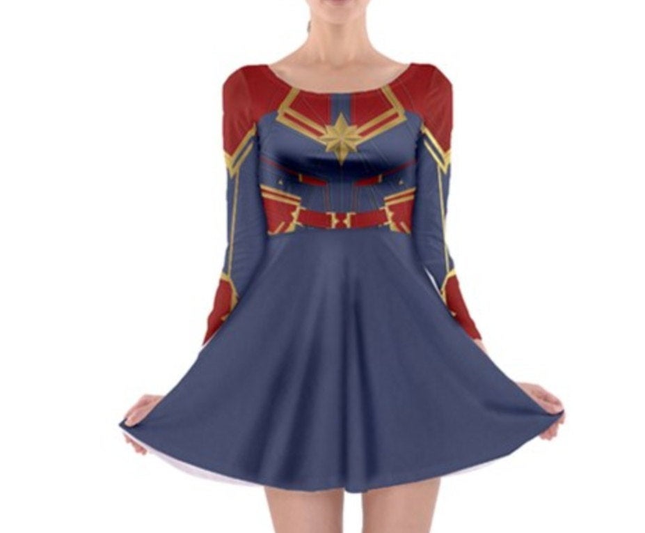 captain marvel skater dress