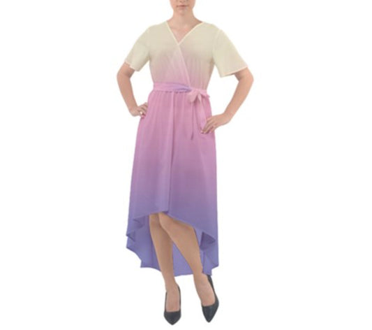 Padme Amidala Inspired Chiffon Cold Shoulder Dress 