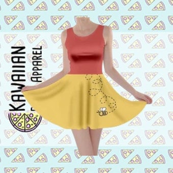 RUSH ORDER: Winnie the Pooh Inspired Skater Dress