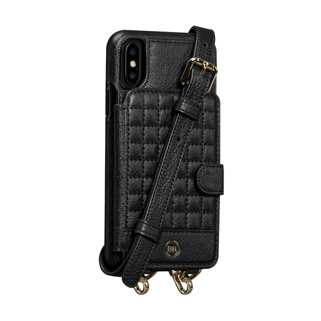 Isa Crossbody Snap On Leather Wallet Case for iPhone X or Xs | SENA Cases