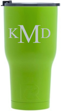 Download 20 oz Personalized RTIC Tumbler - Lime Green with MONOGRAM ...