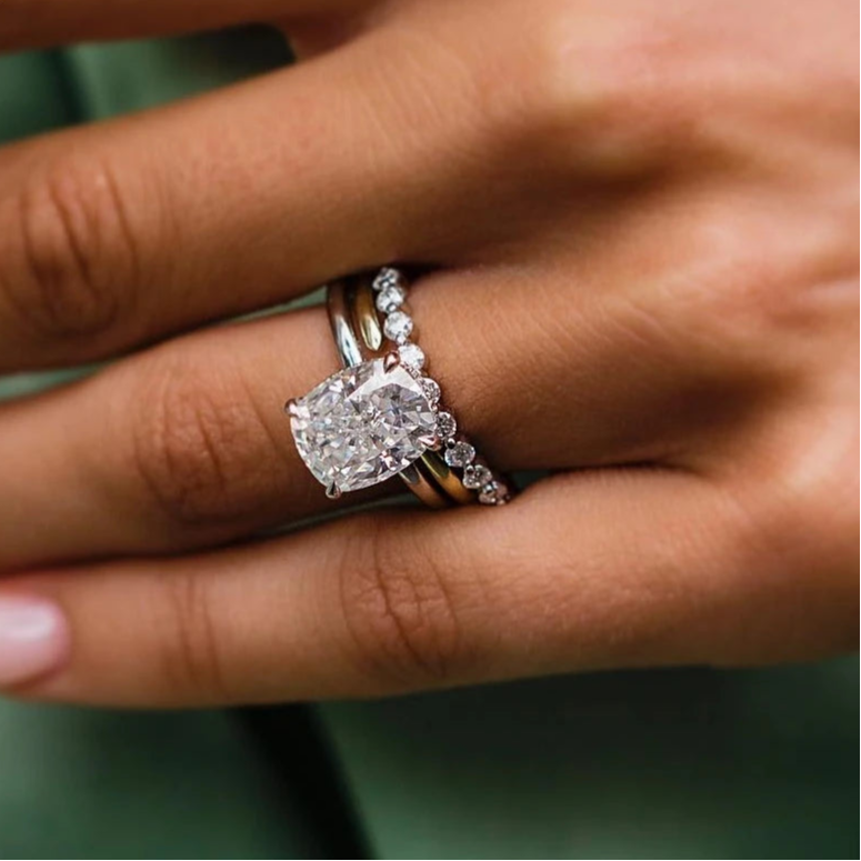 VAL | 5.35 Carat Crushed Ice Cushion Cut Solitaire