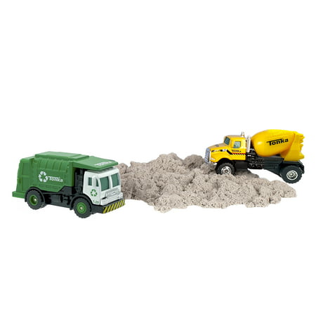 Tonka Metal Movers Combo Pack, Garbage Truck & Cement Mixer