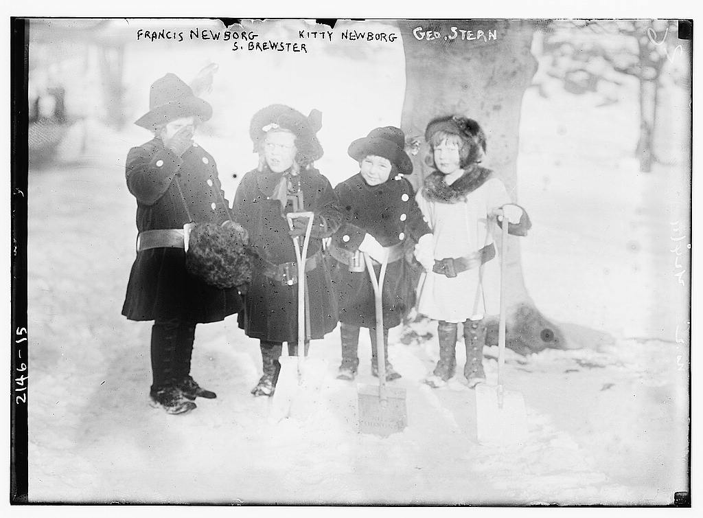 8 x 10 Photo of Francis Newborg, S. Brewster, Kitty Newborg, Geo. Stern 1890-1920 G. Bain Collection 95a