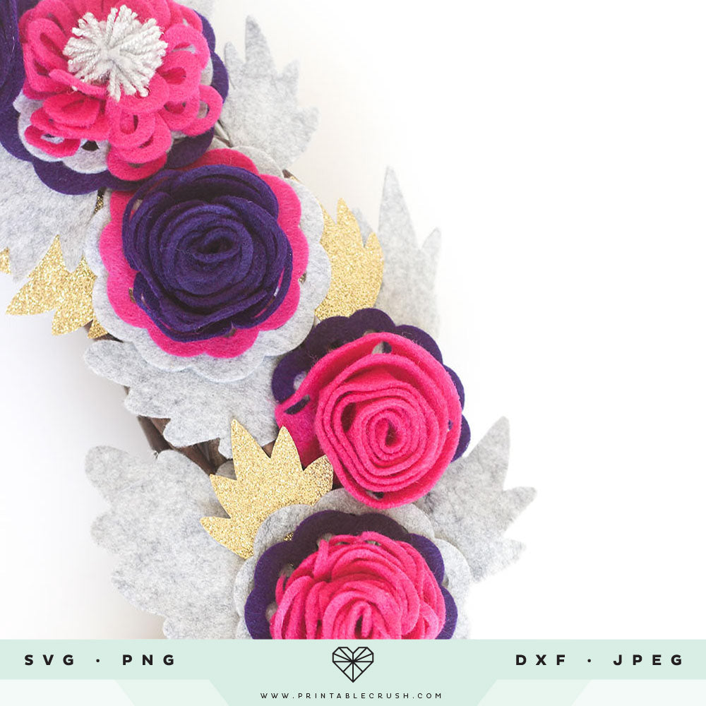 3d Roses Svg Files With 9 Bonus Leaves And Accent Images Printable Crush